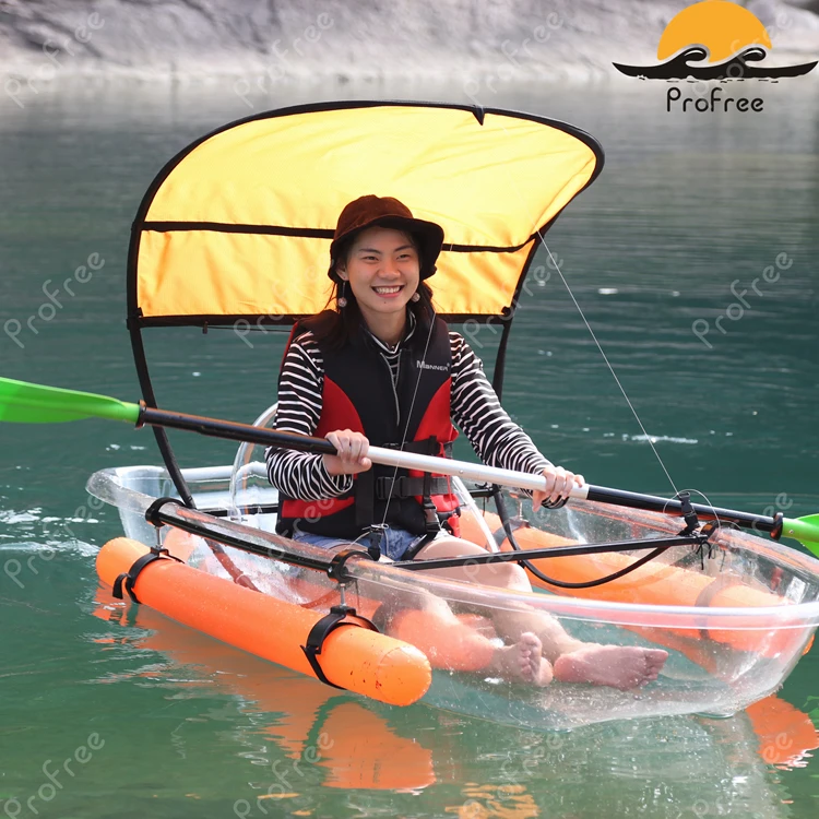 2018 Lishen cheap transparent plastic leisure life kayak
