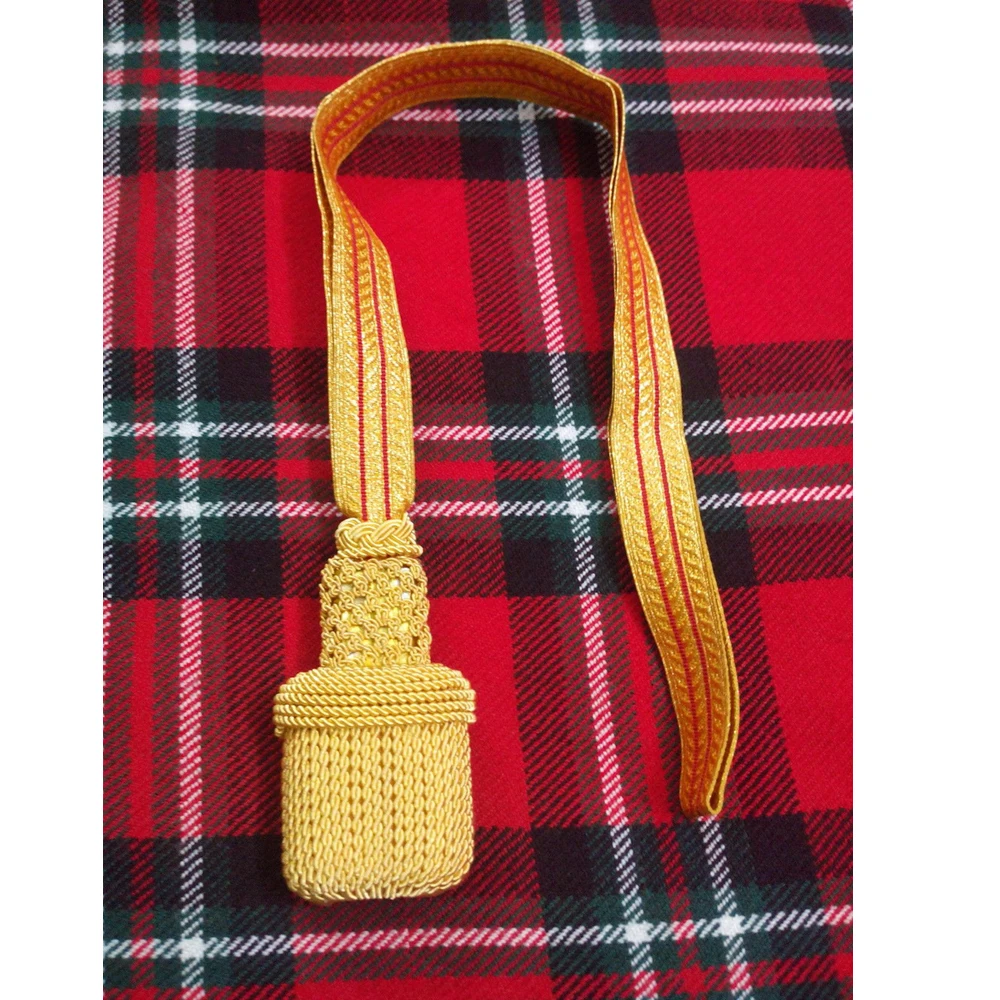 High Quality Tactical Sword Knot Custom Size Gold Wire Sword Knot for UK Officer Uniform Personal Defense Equipment
