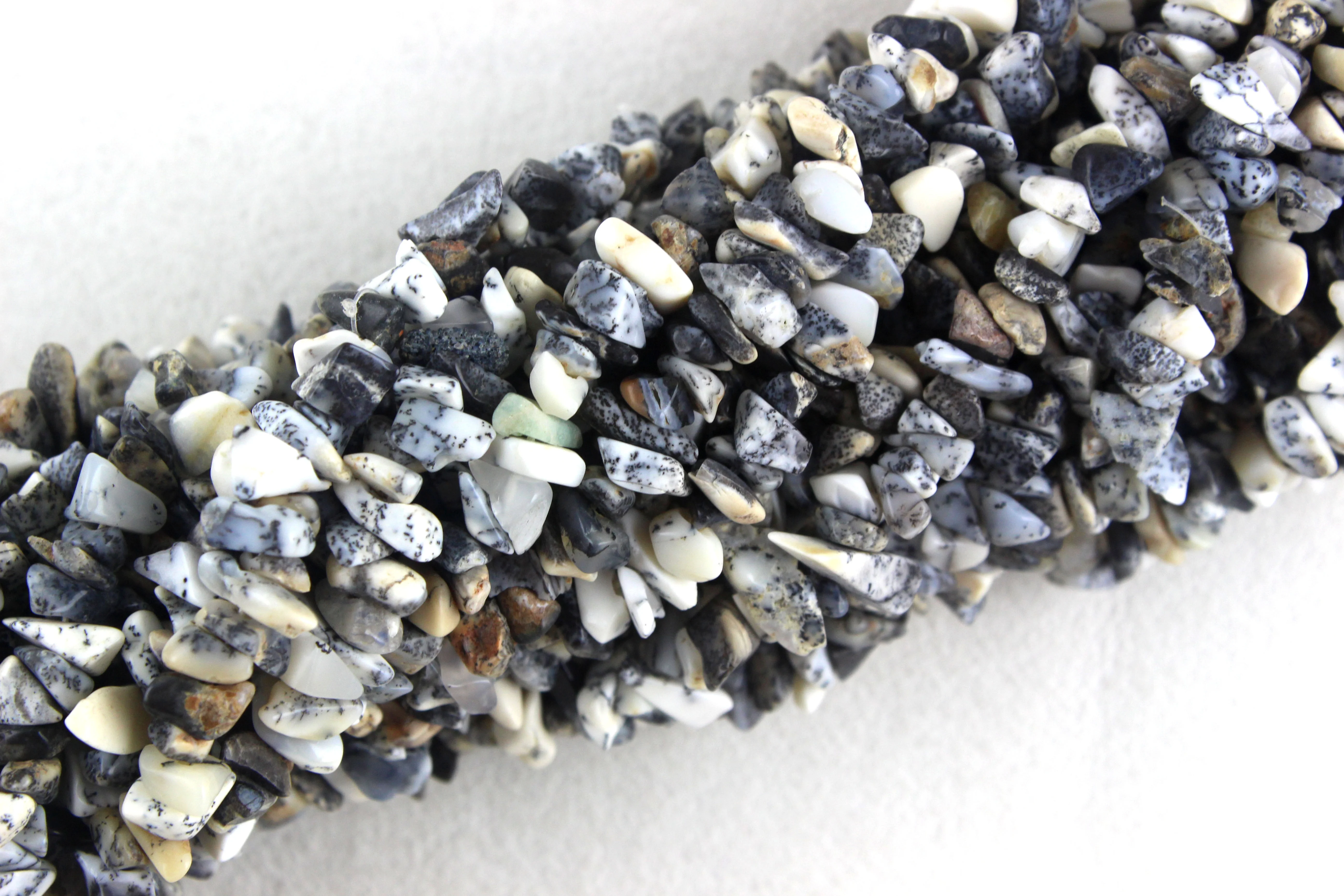 Natural Gemstone Dendritic Opal Smooth uncut Chip Stone Bead Making Jewelry Bracelet Necklace Earring Gift Wholesale