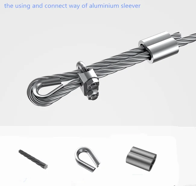 cable dia 2-8mm double hole aluminum ferrule