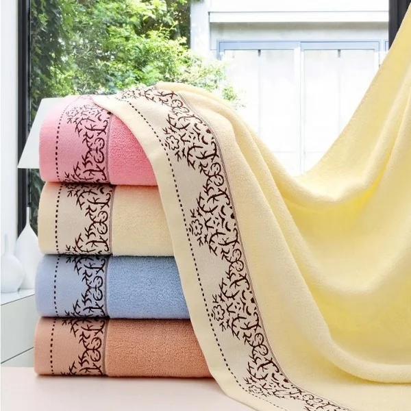 
OEM design good quality dyed cotton bath towel on sale 