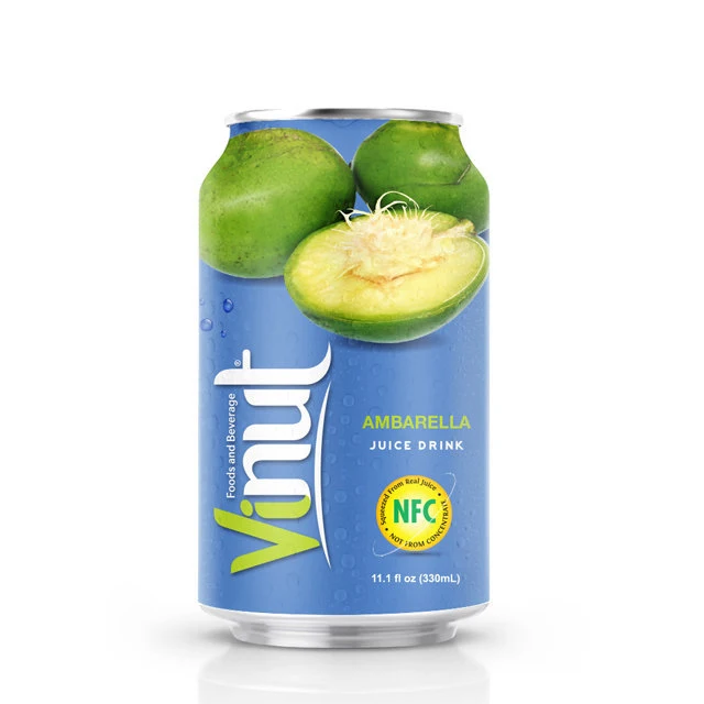
330ml VINUT Canned Ranbutan juice Fruit Juice Customized label help prevent kidney diseases Factory 