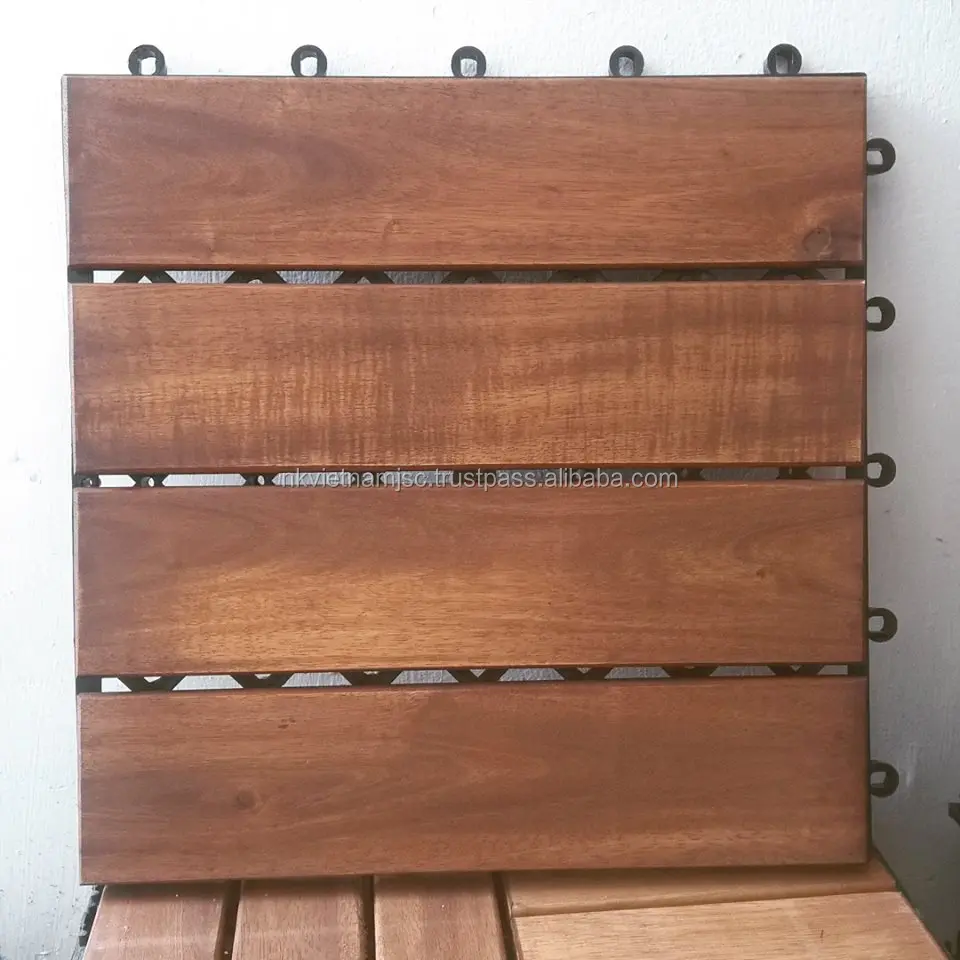 Вьетнамская садовая плитка из акации 300*300*24 мм-не скатывается, нескользящая деревянная сплошная соединяющаяся панель для террасы