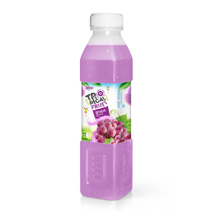 RITA Food and Beverage 340ml Glass Bottle Grape Fruit Juice Drink