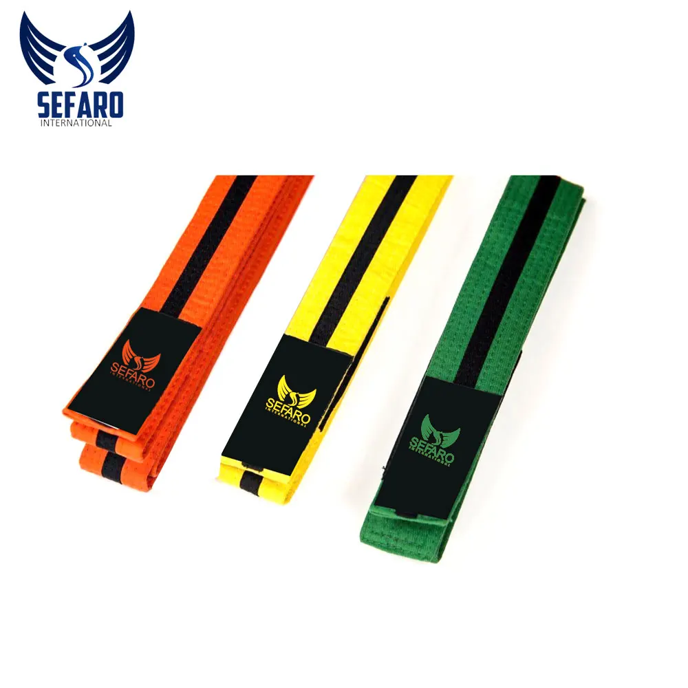 Wholesale Custom Logo Embroidery Martial Arts Judo Karate Belts / Customized Made Factory Direct Supply Karate Belts For Sale