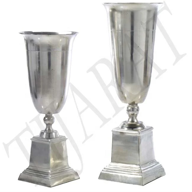 NEW LARGE SIZE METAL FLOWER VASE / FLOOR VASE TALL LUXURY ALUMINIUM VASE FOR WEDDING DECORATION HOTELS AND RESTAURANTS