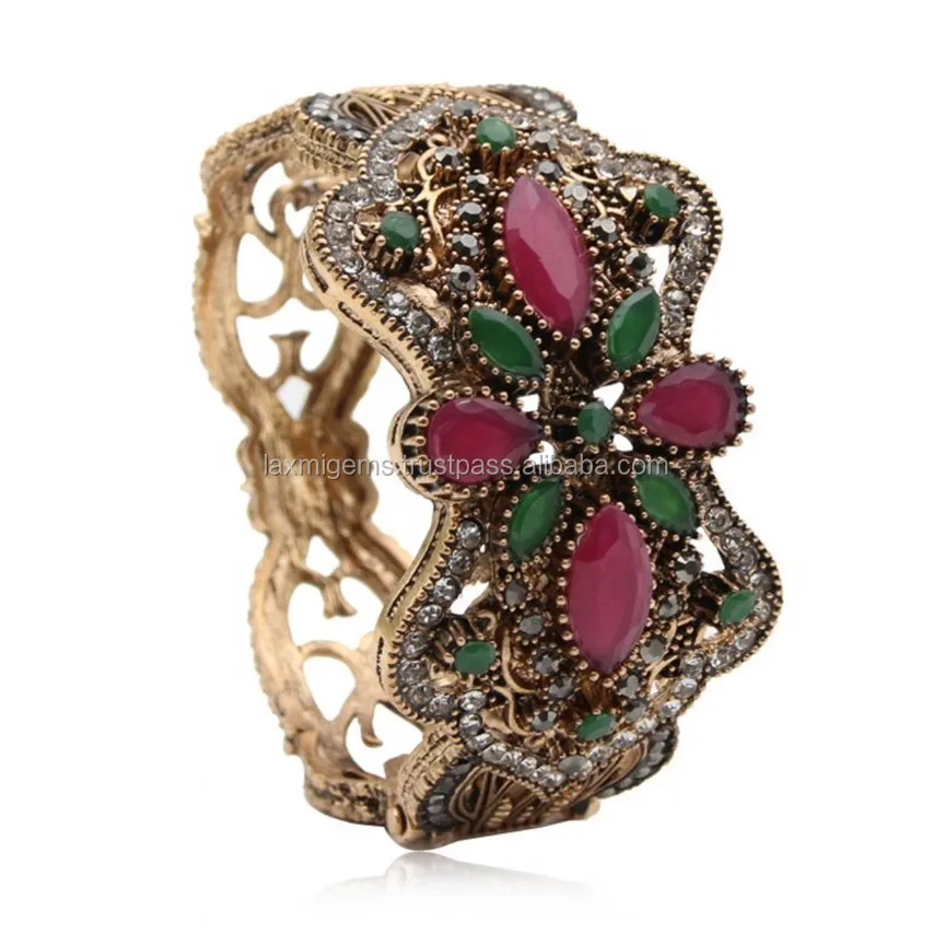 Wholesale Gold Wedding Turkish Jewelry Handmade Indian 925 Silver Bangle Manufacturer