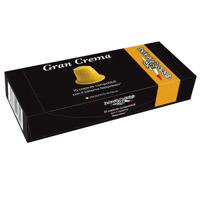 
ITALIAN COFFEE 10 CAPSULES BOX - COMPATIBLE NESPRESSO CAPSULES GRAN CREMA 