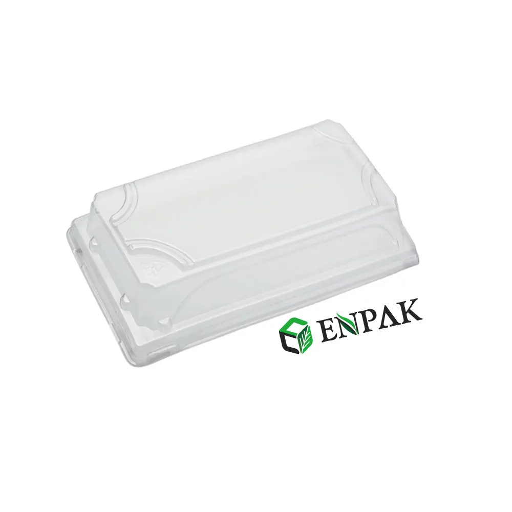ENPAK Compostable bagasse sushi Tray with lid