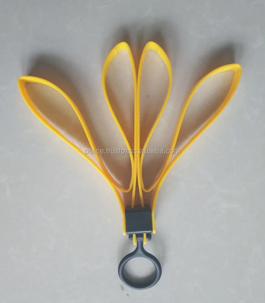 
Tri-Fold Single-Use Yellow Color Restraints Disposable plastic handcuffs for Police 
