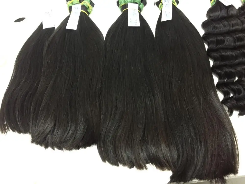 100% HUMAN HAIR BULK STRAIGHT NATURAL HAIR EXTENSION