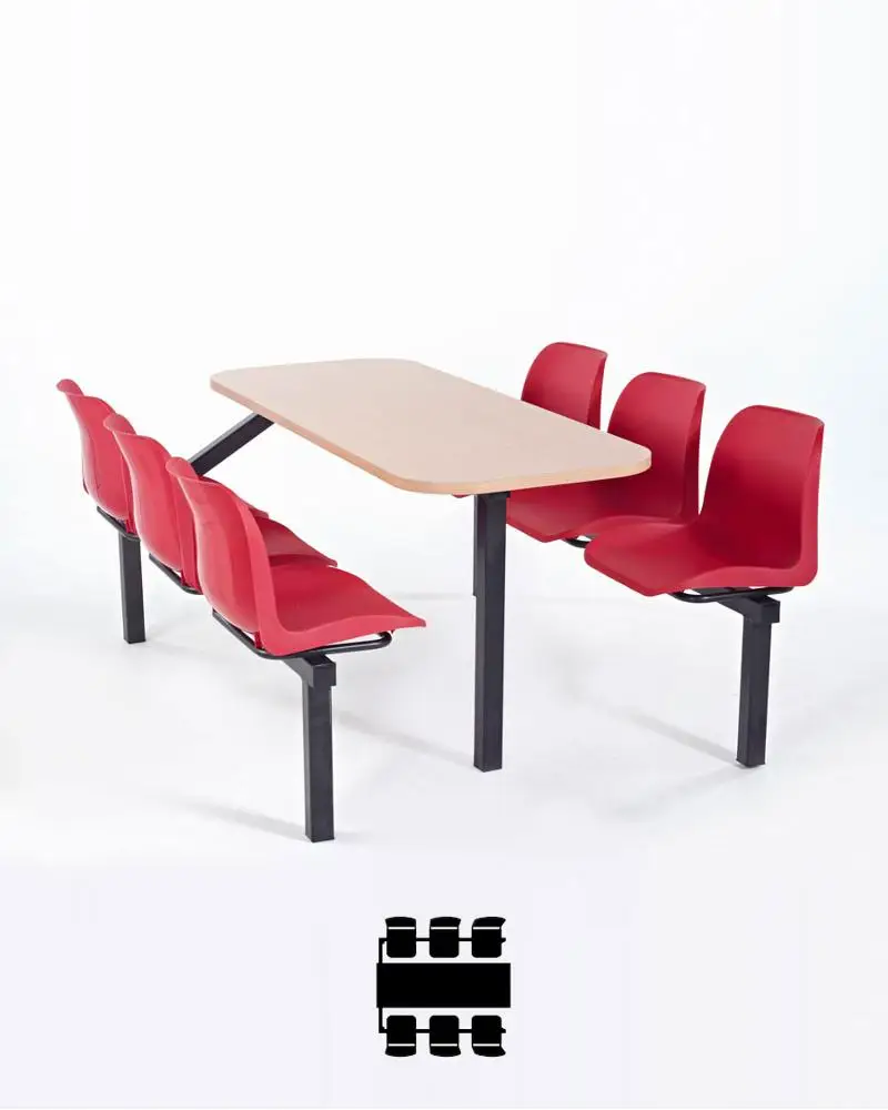 School Dining Furniture Durable Metal Construction for Classroom and Cafeteria Use