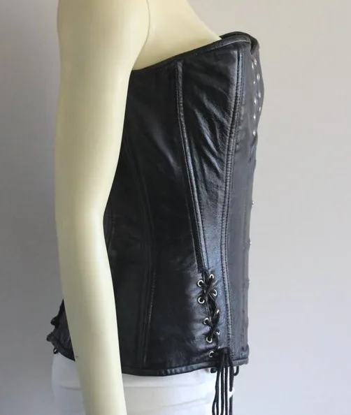 
 Корсет из натуральной воловьей кожи для женщин/модный кожаный корсет для талии для дам/Корсет для коррекции фигуры со шнуровкой  