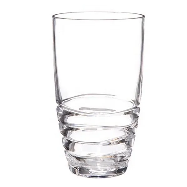 9oz BPA free Plastic Acrylic Ribbed Champagne flute