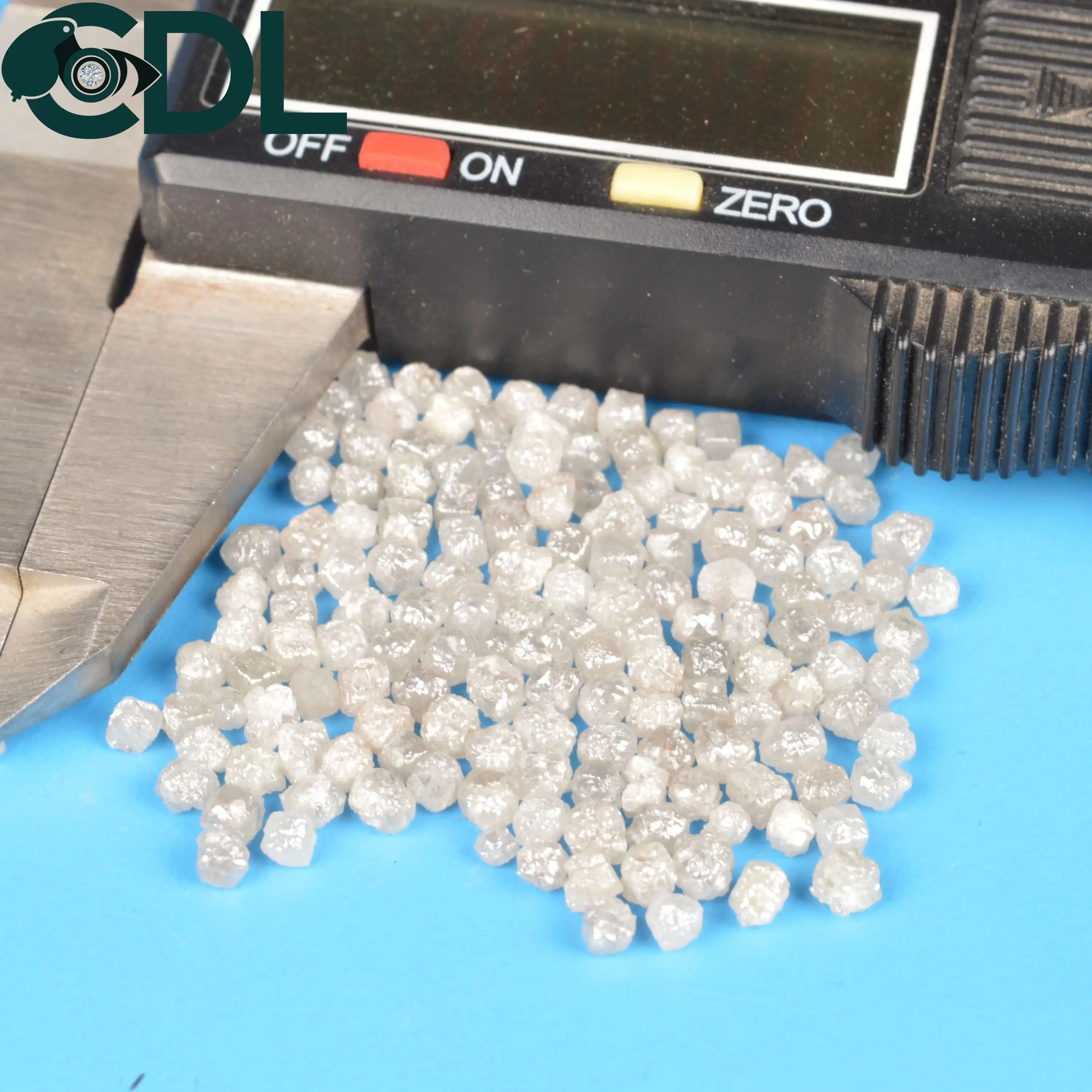 White, 5.0 mm Natural Loose Diamond 100% Raw Uncut