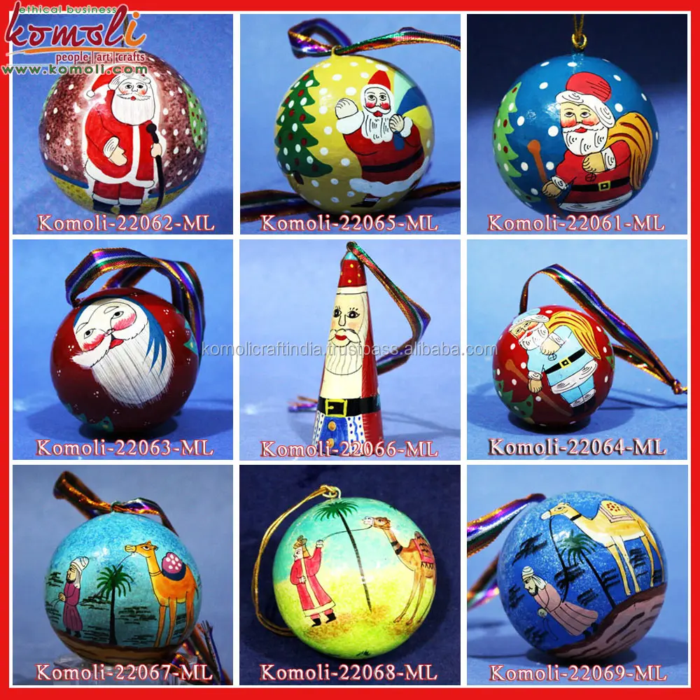 Handmade hand painted Christmas ornaments ball bauble christmas decorations