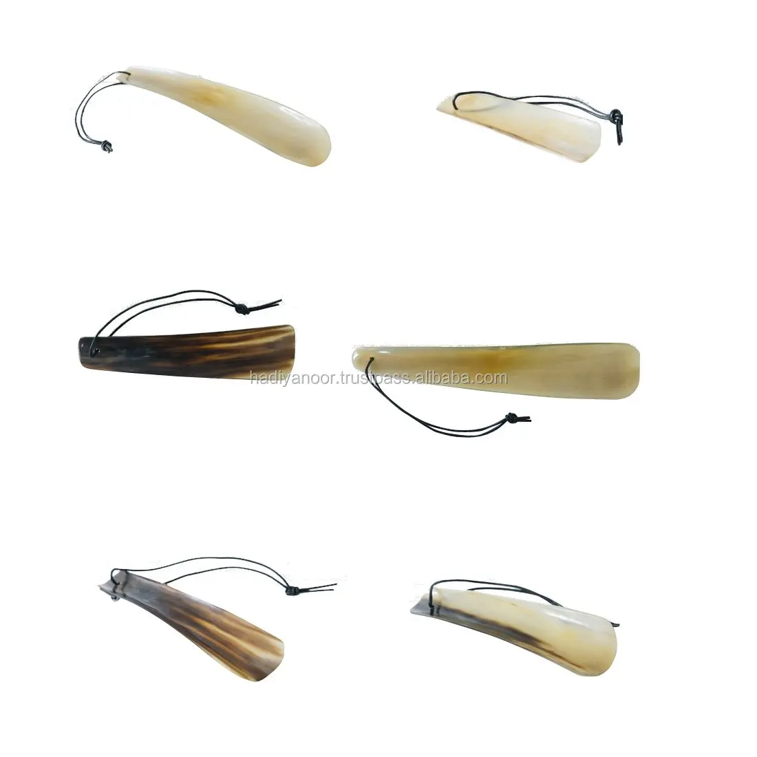 100% natural buffalo shoe horn man and woman and girls shoe horn for customized size wearing shoe wood horn for sale