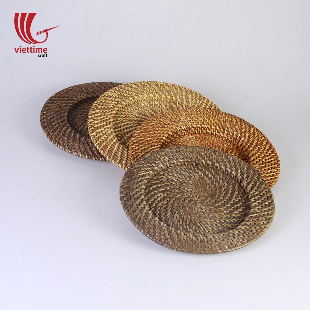 Hot Sale!!! Round Natural Rattan Charger Plate, Elegant Woven Charger Plate Wholesale