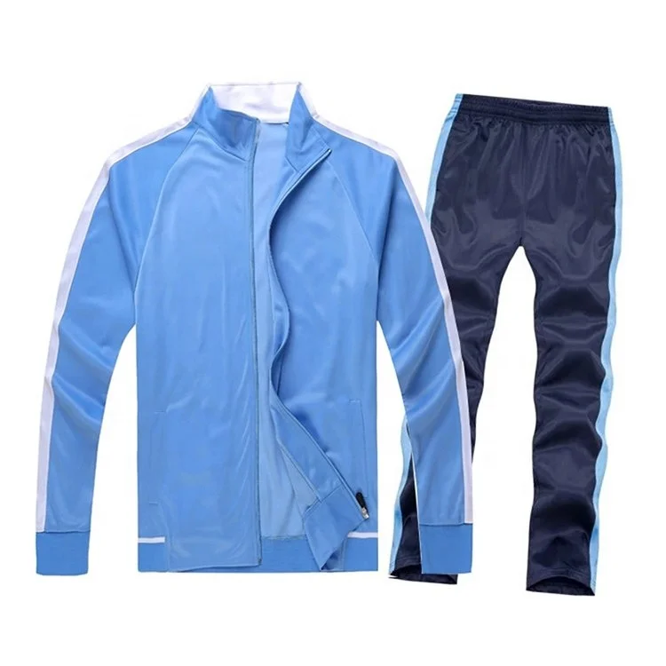 Wholesale sport slim fit custom latest design plain womens and mens tracksuits