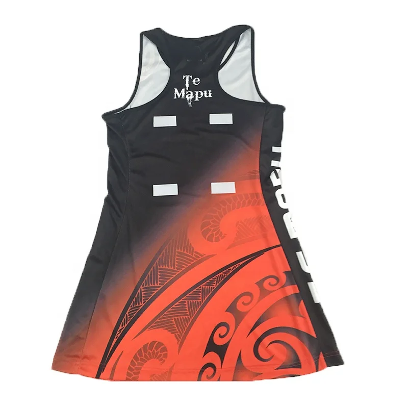 50+ UV cheap high quality custom netball uniform dresses with bibs
