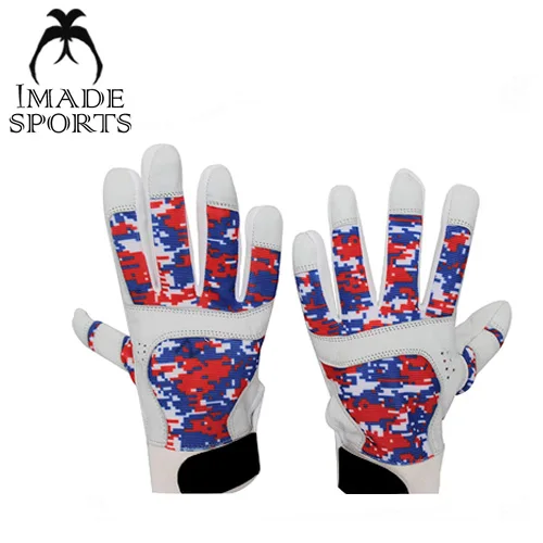 
Baseball Batting Gloves for Adult Boys Girls Youth Pro Softball Glove (6-17 Years) (Red/White/Blue Digital Camo) Youth Medium 