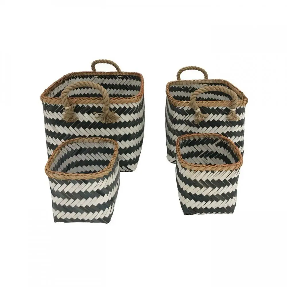 Новый Стиль Бамбуковой корзины с джутовой ручкой