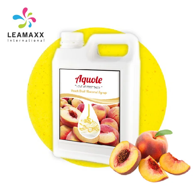 2024 Leamaxx Taiwan Concentrated Peach Fruit Syrup for Bubble Milk Tea Supplies Wholesale