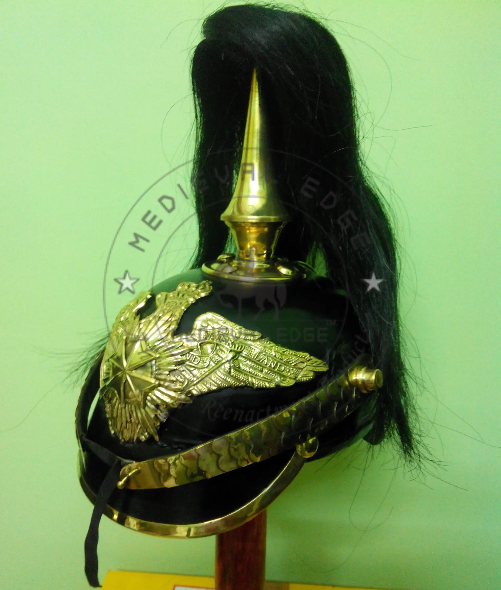 World Class Leather Pickelhaube Prussian Helmet from the house of Medieval Edge at an affordable wholesale price