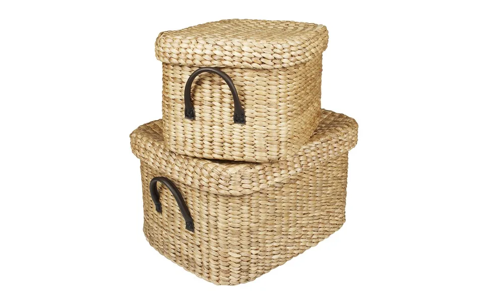 Latest Collection Hand-Weaving Water Hyacinth Storage Basket Cheap Products for Daily Use Boxed Packing for Bulk Buying