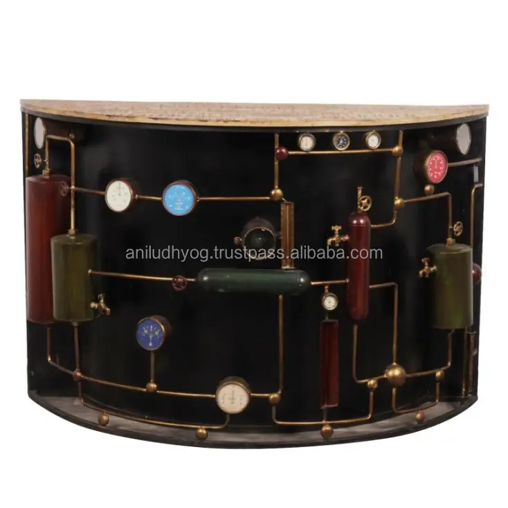 Барная стойка в стиле стимпанк/промышленная барная стойка/промышленная