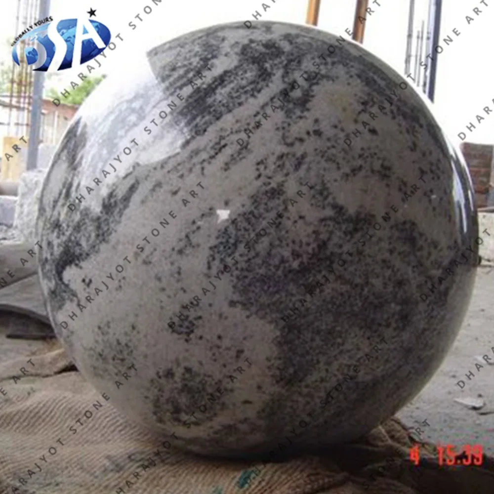 Grey Polished Round Granite Garden Stone Balls