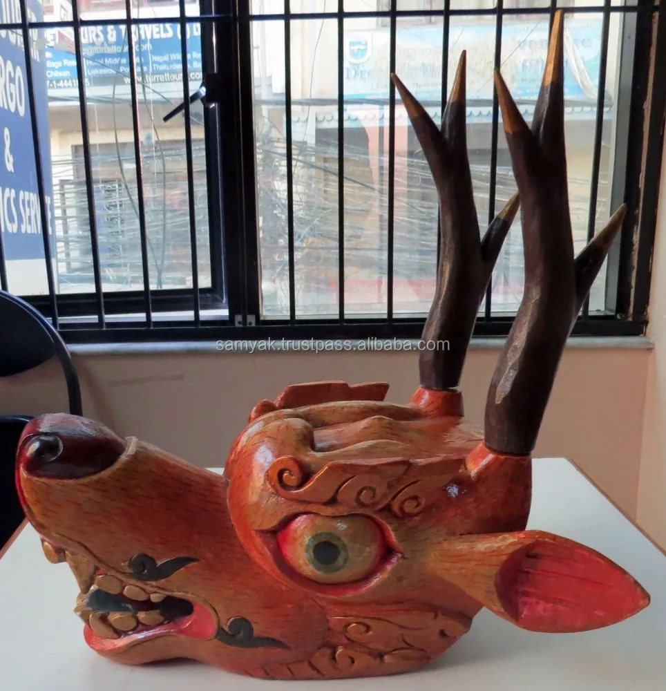 Animal Wall Hanging Wooden Mask Hand Crafted  Made In Nepal | Excellent Gift Set| Home Decor item| Handmade | Wooden crafts