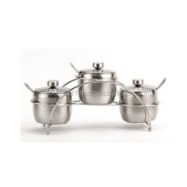 18/8 Stainless Steel Condiment pots or Seasoning Container for kitchen supplies