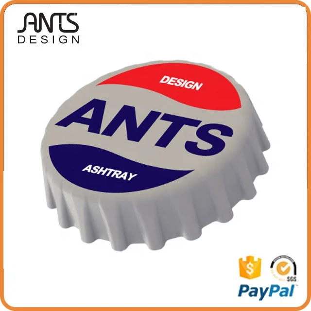 Novelty High Quality Cow pattern Beer cover Shape silicone ashtray