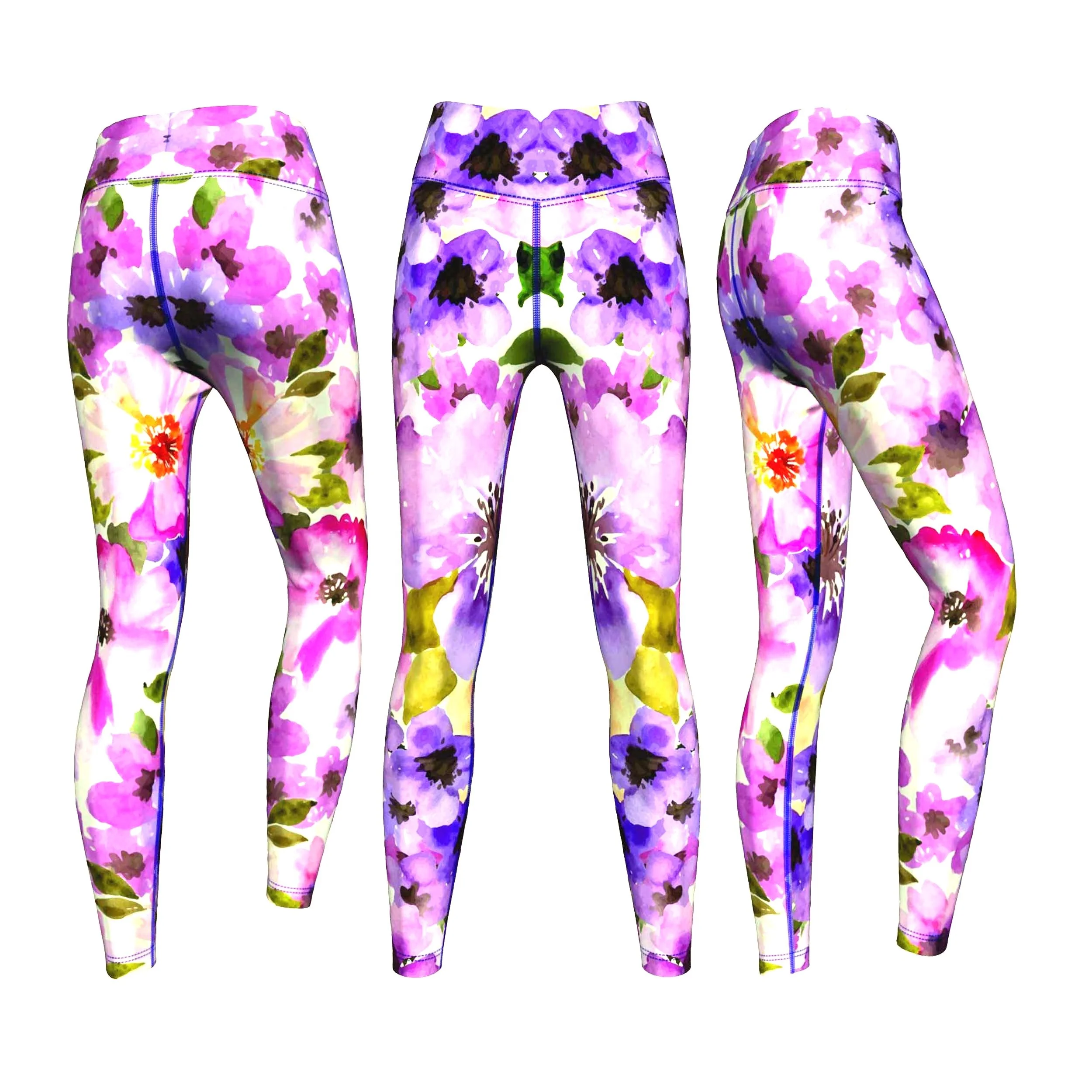 85% Polyester 15% Spandex Sublimated Leggings and Tights Latest Fitness Leggings 4 Way Stretch Women Pants Custom Packing onesie