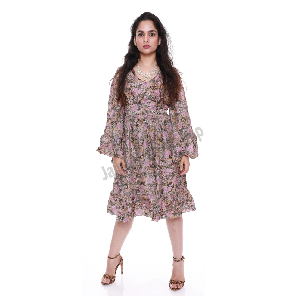 Summer Clothing Sari Silk Woman Dress Fashion Casual Simple Element Spring Wear Dresses