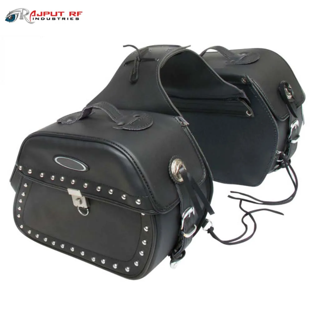 Motorcycle Leather Saddle bags/Bicycle leather Saddle Bags/Saddle bags for Motorbike