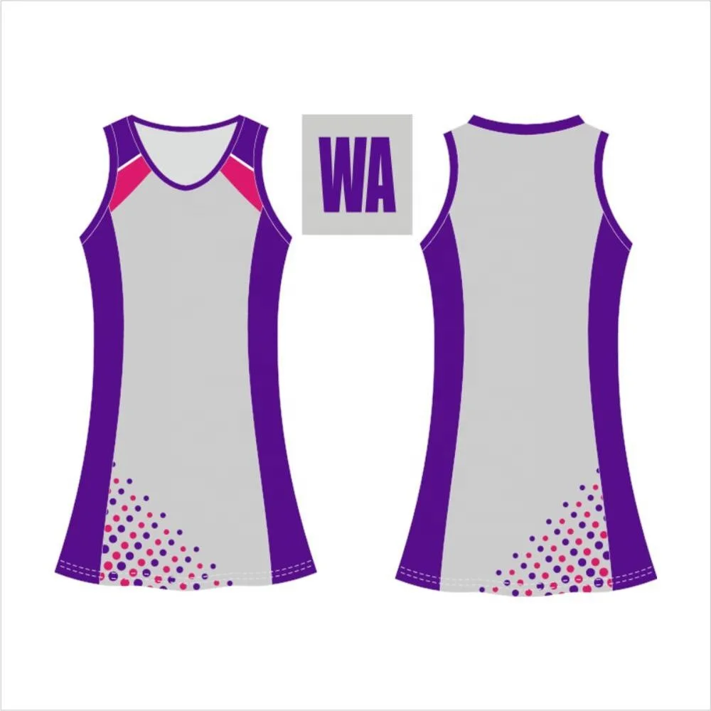 
sublimation netball dress with bib 2021 