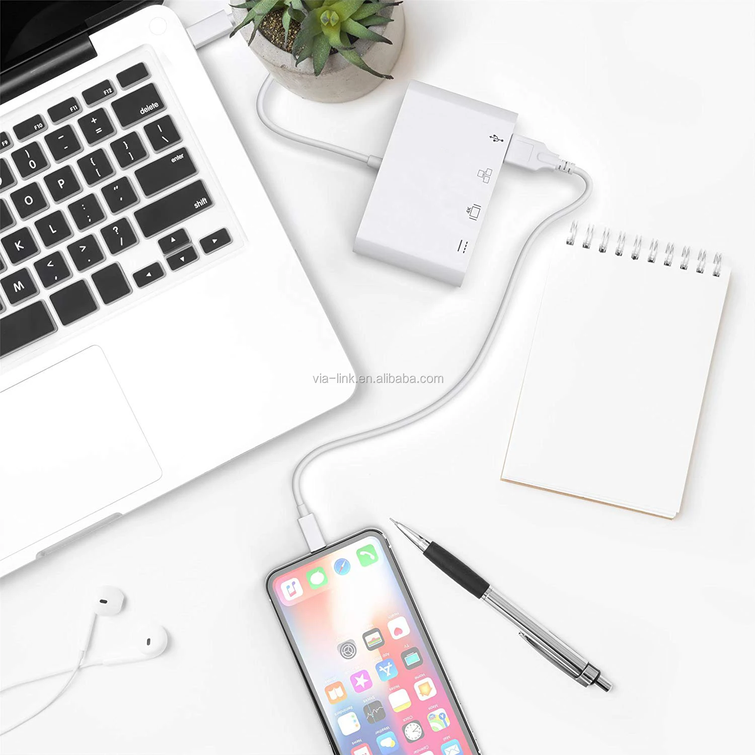 USB Type C 3.1 Ethernet Adapter RJ45 UHD Hub 4 In 1 Port Type-C USB C Hub For Macbook 2019