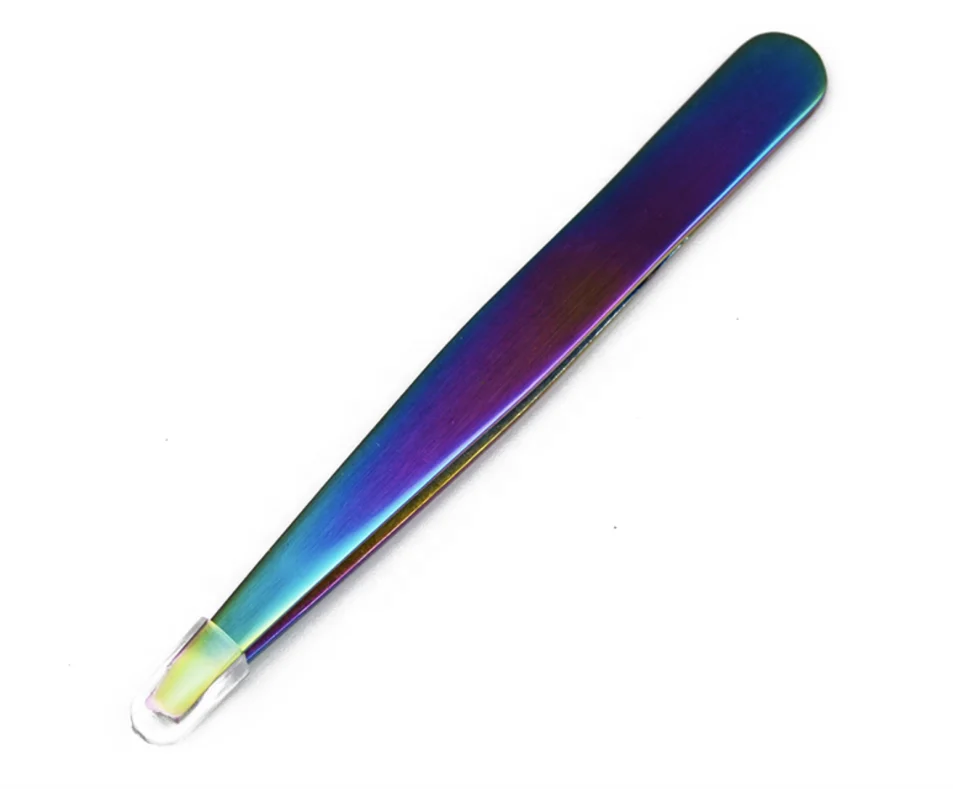 Sialkot Made Eyelash Tool Rainbow Steel Slant Tip Beauty Eyebrow Tweezers Hair Remover Clip Makeup Tool By Germed Enterprises