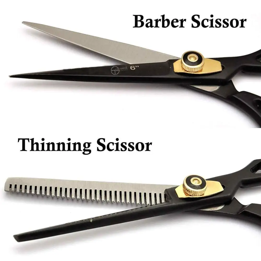 Barber Hair Dressing Cutting Scissors - Best Quality at Great Price Black Paper Coating Color