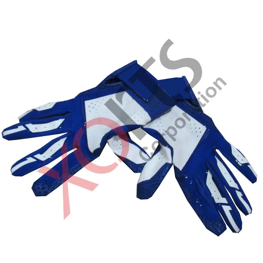 Blue And White Printed Baseball Batting Gloves (62007428787)