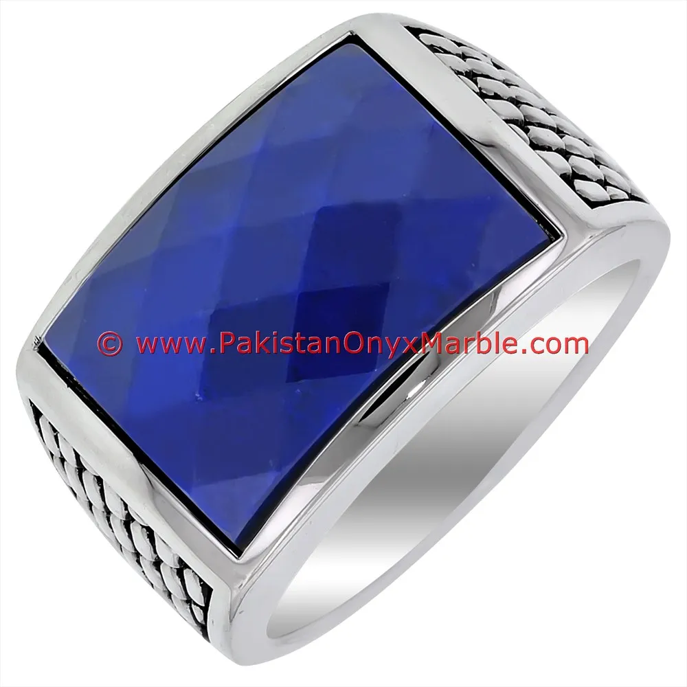 latest silver women big stone ring designs lapis lazuli jewelry ring