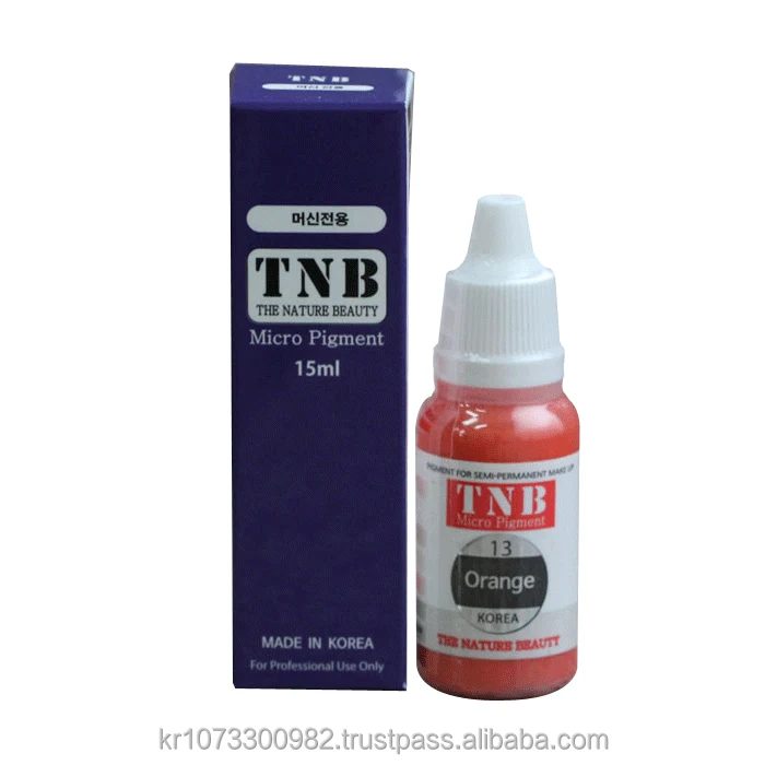 TNB Micro Pigment 13.Orange Color for semi permanent make up of lip, areola in Korean Maker (Model Number : TNB-M013)