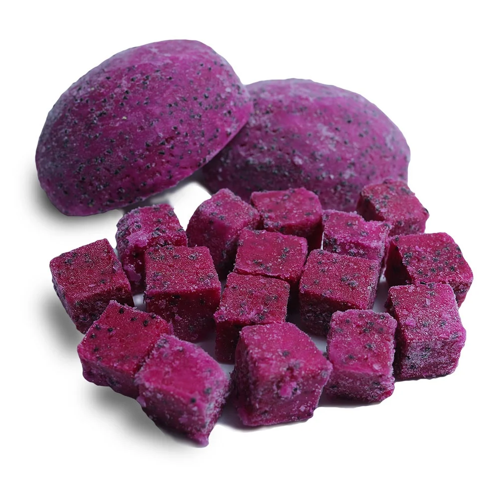 PREMIUM PRODUCT - IQF FROZEN RED DRAGON FRUIT ORIGIN VIETNAM READY TO EXPORT