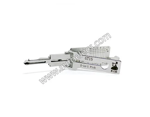 Слесарные Инструменты для автомобильных ключей Lishi GT15 2 в 1, блокировка и декодер для Fiat