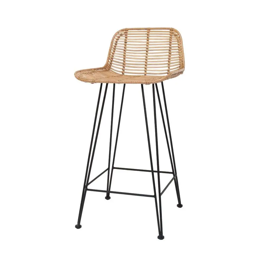 Rattan bar stool/ Natural woven bar chair