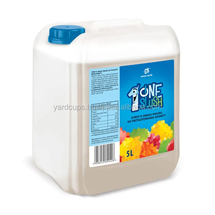 
Slush ice syrup concentrate 5 liters 1:7 mix ratio 
