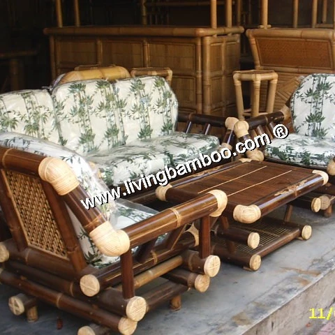 HANOI BROWN BAMBOO SOFA SET