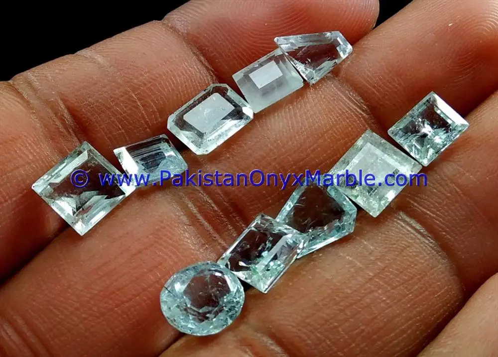 HIGH QUALITY LOOSE STONES FOR JEWELRY AQUAMARINE CUT STONES SHAPES